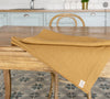 Mustard Brown Linen Table Runner
