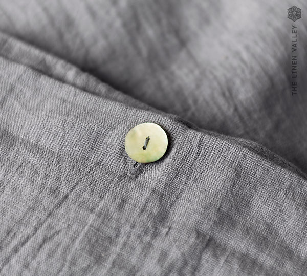Charcoal Grey Linen Comforter Cover