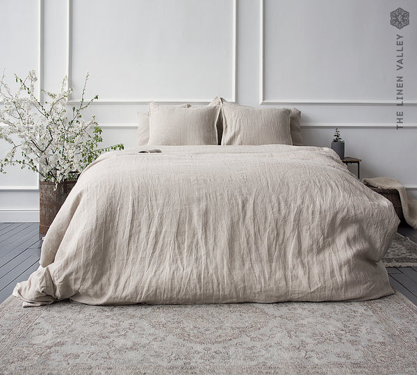 Unbleached Natural Linen Comforter Cover