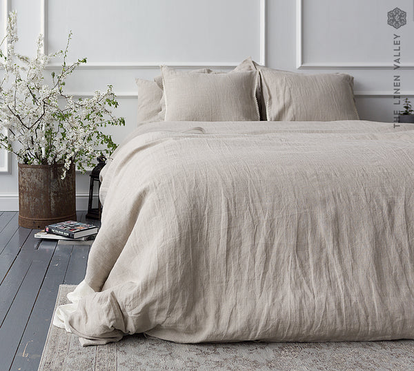 Unbleached Natural Linen Comforter Cover
