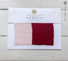 Custom colours set of linen fabric samples.