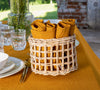 Introducing our amber yellow linen napkins set, designed to elevate your dining experience with a touch of warmth and charm.