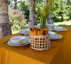 Introducing our amber yellow linen napkins set, designed to elevate your dining experience with a touch of warmth and charm.