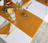 Give your table a touch of distinction and decoration with our amber yellow linen table runner. Use the table runner on its own or combine it with a linen tablecloth, placemats or napkins.