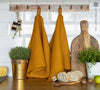 Amber Yellow Linen Towels (2 Pcs)