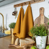 Amber Yellow Linen Towels (2 Pcs)