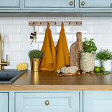 Amber Yellow Linen Towels (2 Pcs)