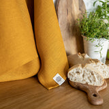 Amber Yellow Linen Towels (2 Pcs)