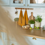 Amber Yellow Linen Towels (2 Pcs)