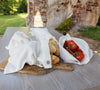 Antique White Linen Bread Bag