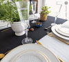 Give your table a touch of distinction and decoration with our black linen table runner. Use the table runner on its own or combine it with a linen tablecloth, placemats or napkins.