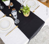Give your table a touch of distinction and decoration with our black linen table runner. Use the table runner on its own or combine it with a linen tablecloth, placemats or napkins.