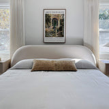 Bright white linen bedspread designed to infuse your bed with an extra touch of uniqueness, coziness and charm. Draped elegantly over your bed as a bedspread or wrapped snugly around you on chilly nights, it's versatile enough to suit your needs.