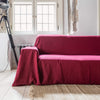 Burgundy red colour for your couch cover not only offers protection but also brings a timeless elegance to your home interior. Linen, known for its strength, is an excellent material choice for safeguarding your sofa against regular wear and tear.