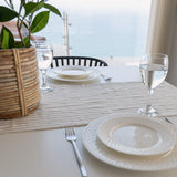 Crafted with care, this runner adds a touch of distinction and sophistication to any dining experience. The subtle yet refined design lends versatility, making it suitable for both casual gatherings and formal occasions.