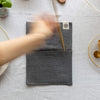 Charcoal grey linen cutlery holder will make your table setting look neat and tidy. Decorative cutlery pouch can be paired with table napkins or other table linens, mixed or matched.