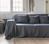 Revitalize your living space effortlessly with our charcoal grey linen couch cover.