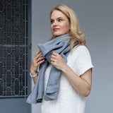 Charcoal Grey Linen Scarf