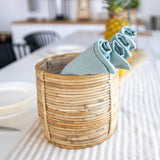 Introducing our dug egg blue linen napkins set, designed to elevate your dining experience with a touch of warmth and charm. Crafted with care, these napkins are the perfect companions for your culinary adventures.