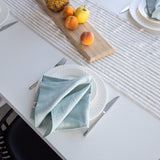 Introducing our dug egg blue linen napkins set, designed to elevate your dining experience with a touch of warmth and charm. Crafted with care, these napkins are the perfect companions for your culinary adventures.