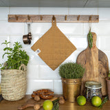 The linen pot holder come in a variety of pastel and rich colours, which are a perfect match for our other home textiles.