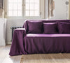 Choosing deep purple colour for your couch cover not only offers protection but also brings a timeless elegance to your home interior.&nbsp;