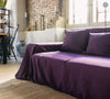 Choosing deep purple colour for your couch cover not only offers protection but also brings a timeless elegance to your home interior.&nbsp;