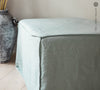 Introducing our new duck egg blue linen ottoman cover – the ultimate solution for giving your ottoman a fresh look and upgrading your interior effortlessly.