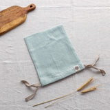 Duck egg blue linen bread bag in heavyweight 260 g/m² European linen