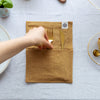 Dusty mustard linen cutlery holder will make your table setting look neat and tidy. Decorative cutlery pouch can be paired with table napkins or other table linens, mixed or matched.