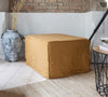 Introducing our new dusty mustard linen ottoman cover – the ultimate solution for giving your ottoman a fresh look and upgrading your interior effortlessly.