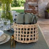 Introducing our moss green linen napkins set, designed to elevate your dining experience with a touch of warmth and charm. Crafted with care, these napkins are the perfect companions for your culinary adventures.