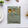 Moss Green linen cutlery holder will make your table setting look neat and tidy. Decorative cutlery pouch can be paired with table napkins or other table linens, mixed or matched.