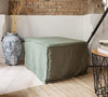 Introducing our new moss green linen ottoman cover – the ultimate solution for giving your ottoman a fresh look and upgrading your interior effortlessly.