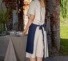 Navy Blue Heavier Linen Apron