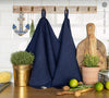 The navy blue tea towels made of natural linen are durable, making them the ideal companions for your daily culinary adventures.