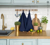 Navy blue tea towels made of natural linen are durable, making them the ideal companions for your daily culinary adventures. Carefully crafted, our linen tea towels are not only practical but also add colour and sophistication to your kitchen.