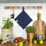 The linen pot holder come in a variety of pastel and rich colours, which are a perfect match for our other home textiles.