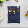Navy Blue linen cutlery holder will make your table setting look neat and tidy. Decorative cutlery pouch can be paired with table napkins or other table linens, mixed or matched.