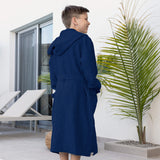 Navy Blue Kids' Linen Bathrobe