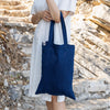 Navy blue linen canvas bags designed and made for long, comfortable and sustainable use. Whether you're going to the beach, planning a visit to the organic market, or taking your baked cake to friends, our linen bag is always perfect for you.