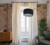 Lined off white linen curtain with lining, designed and made to provide maximum protection from the sun and heat coming through the window. Natural thermoregulatory properties of linen will help you to create comfortable atmosphere at home.