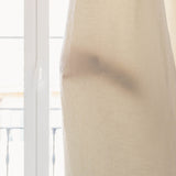 Lined off white linen curtain with lining, designed and made to provide maximum protection from the sun and heat coming through the window. Natural thermoregulatory properties of linen will help you to create comfortable atmosphere at home.