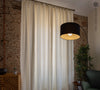 Lined off white linen curtain with lining, designed and made to provide maximum protection from the sun and heat coming through the window. Natural thermoregulatory properties of linen will help you to create comfortable atmosphere at home.