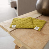 Olive Green Linen Square Coasters Set