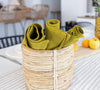 Introducing our olive green linen napkins set, designed to elevate your dining experience with a touch of warmth and charm. Crafted with care, these napkins are the perfect companions for your culinary adventures.