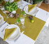 Give your table a touch of distinction and decoration with our olive green linen table runner. Use the table runner on its own or combine it with a linen tablecloth, placemats or napkins.