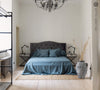 The ocean blue linen bedspread has been carefully designed to suit a wide range of interior styles and to blend perfectly in both classic and contemporary home spaces.&nbsp;