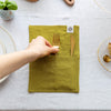 Olive Green linen cutlery holder will make your table setting look neat and tidy. Decorative cutlery pouch can be paired with table napkins or other table linens, mixed or matched.