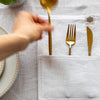Optical White linen cutlery holder will make your table setting look neat and tidy. Decorative cutlery pouch can be paired with table napkins or other table linens, mixed or matched.